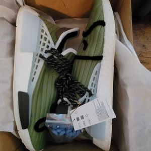 adidas Men's Green and White Knit Sneakers